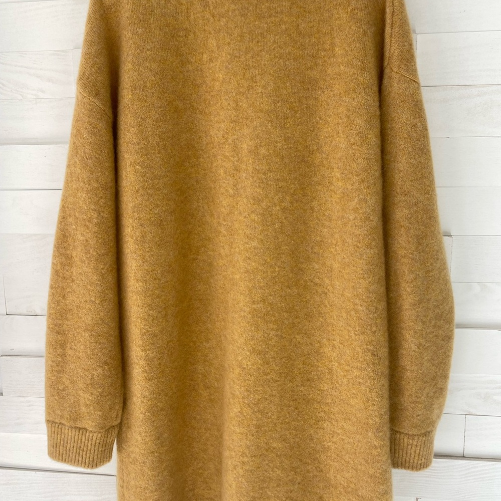 Sézane Long Sleeve Dress in Mustard - Picture 2 of 4